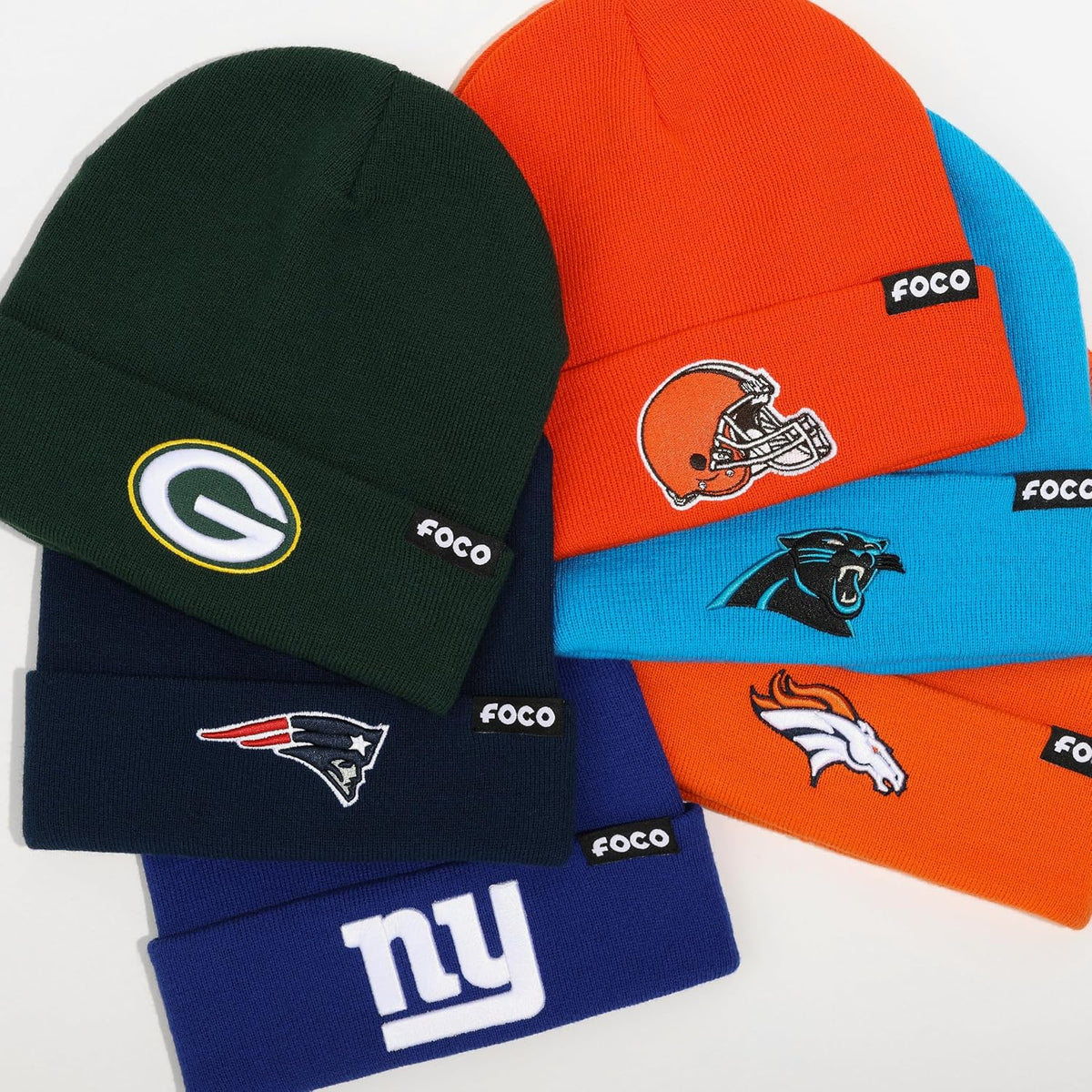 Mens NFL Team Logo Basic Beanie Hat