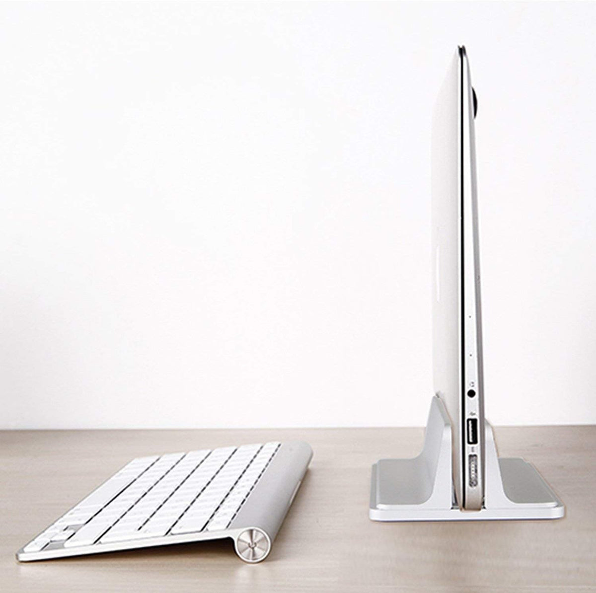 Laptop Stand, Cradle for Laptops, Adjustable Dock, Holder for Macbook Dell Hp Surface Ipad - Silver