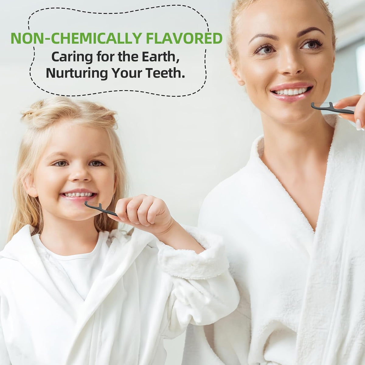 Biodegradable Charcoal Floss Picks
