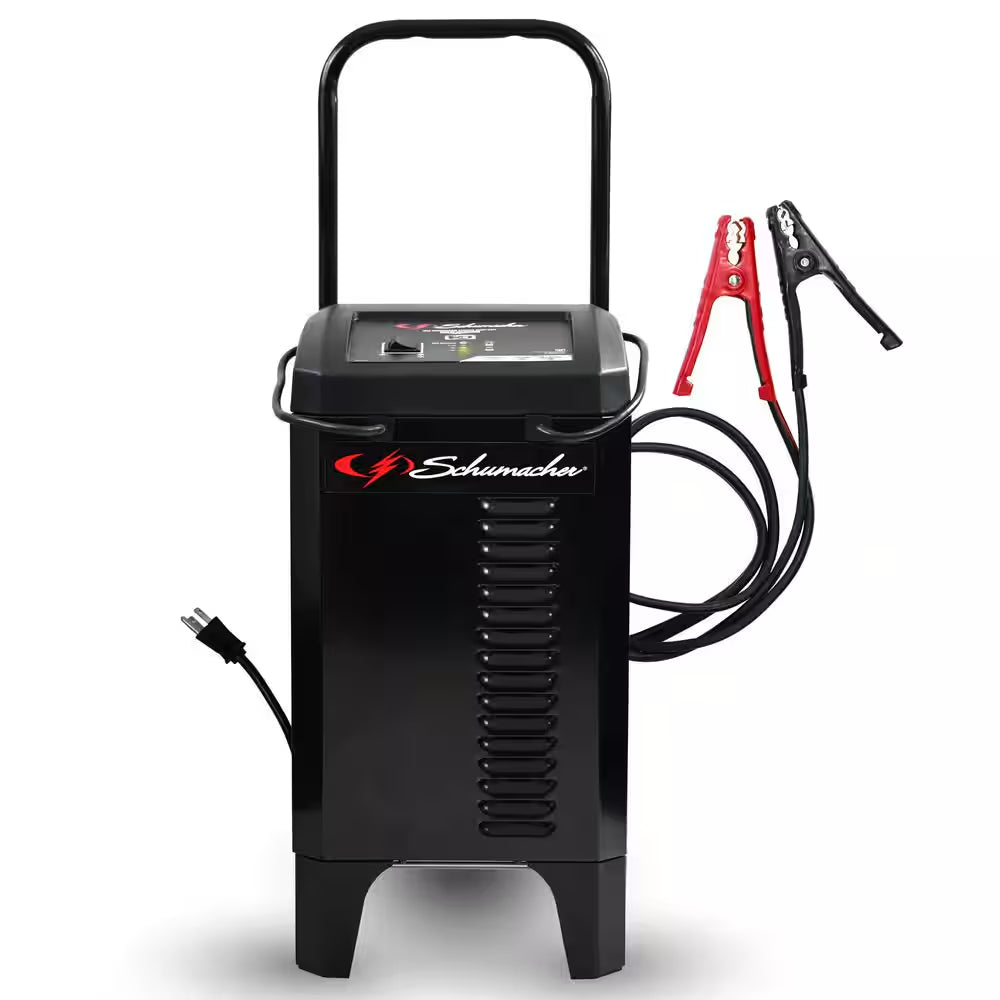 Wheeled Automatic 150A Car Battery Charger and Engine Starter, 20A Boost, 12V for Power Sport, Auto, Marine Batteries