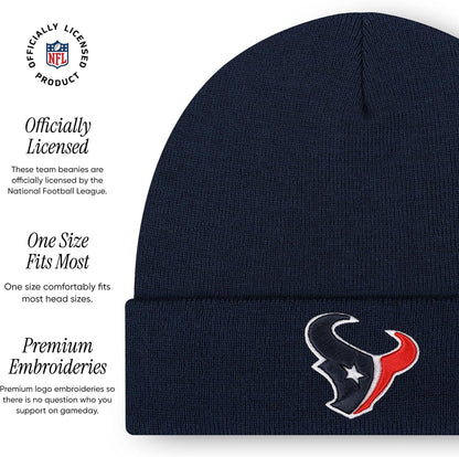Mens NFL Team Logo Basic Beanie Hat