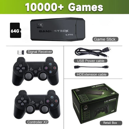 M8 Wireless Game Stick – 64GB 4K Retro 10000 Games Console