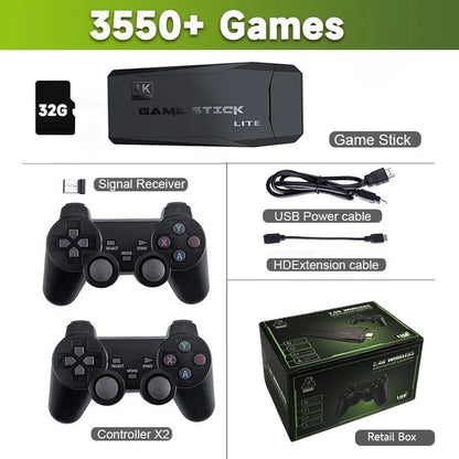 M8 Wireless Game Stick – 64GB 4K Retro 10000 Games Console