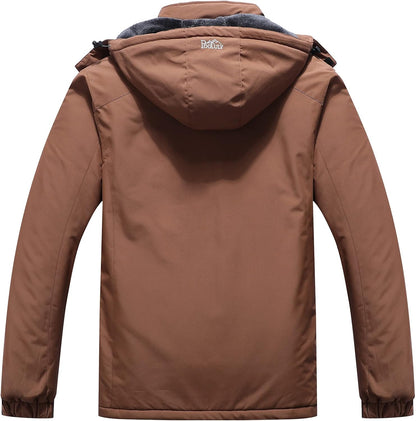 Men'S Ski Jacket Warm Winter Waterproof Windbreaker Hooded Raincoat Snowboarding Jackets