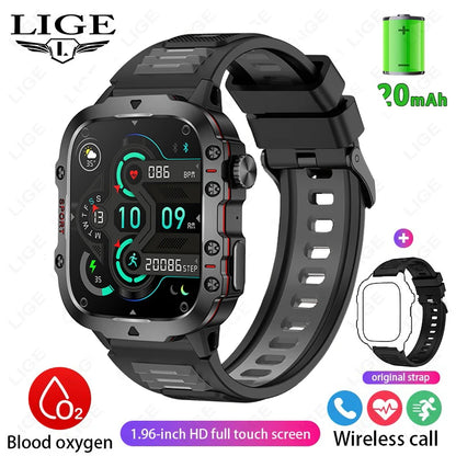 New Smart Watch 1.96 Inch Screen 420 Mah Bluetooth Call Voice Assistant Watch Sports Fitness Waterproof Smartwatch for Men